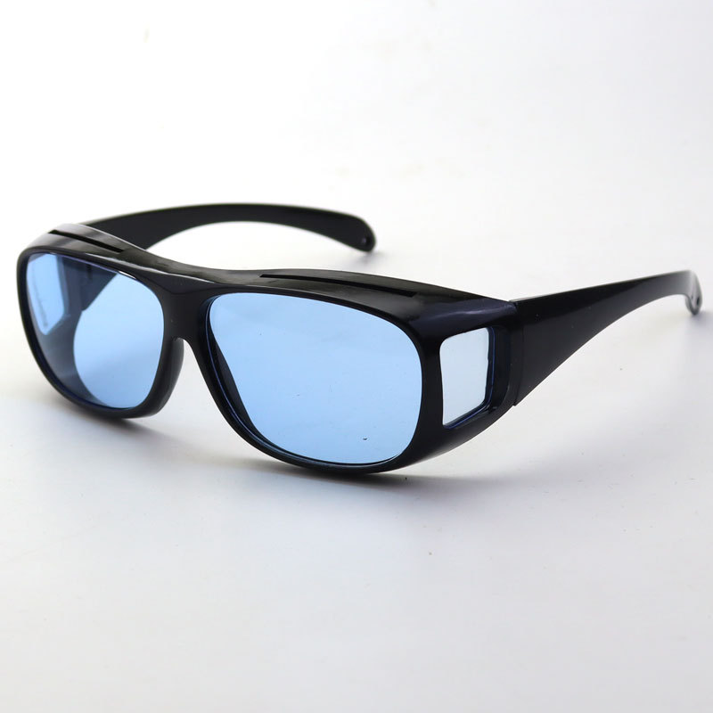black frame blue