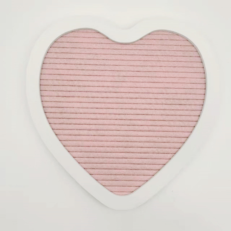 Amazon Hot Selling Heart-Shaped Felt Message Board Home Decorative Letter Board