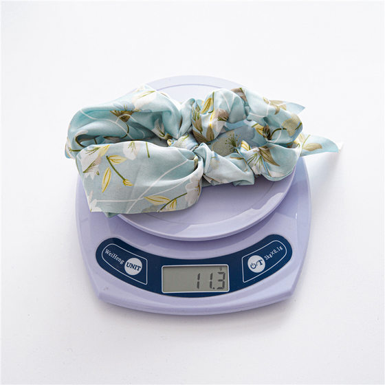 Three-State new cross-border satin ponytail Ribbon large intestine hair ring large flower fabric hair accessories European and American women's hair band