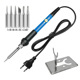 Small temperature control Blue +6 heads + iron bracket/European standard