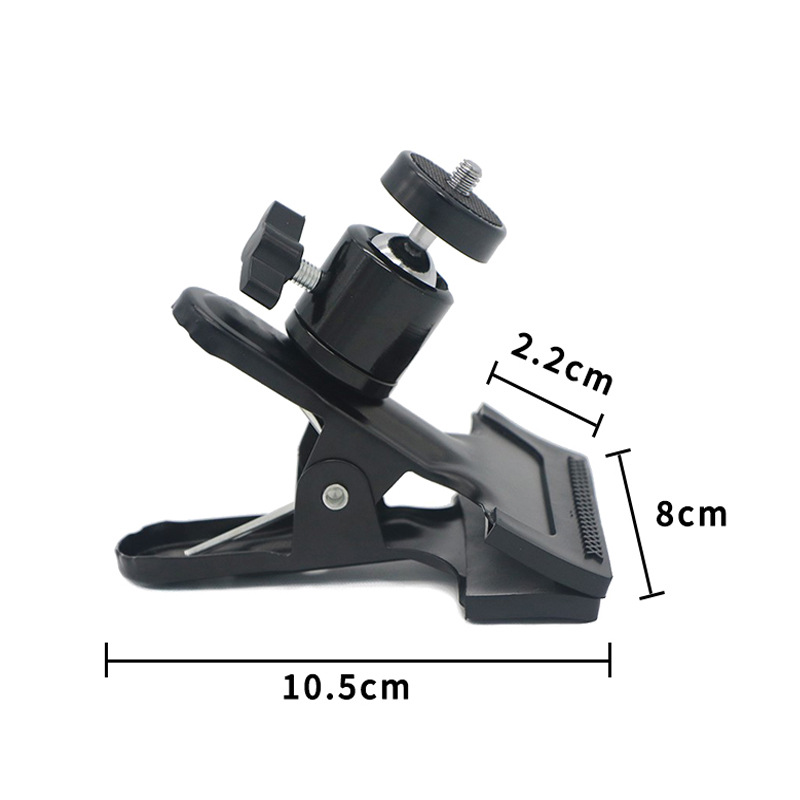 Mobile phone live desktop metal expansion strong clip head multi-function flat light microphone guitar stand Universal