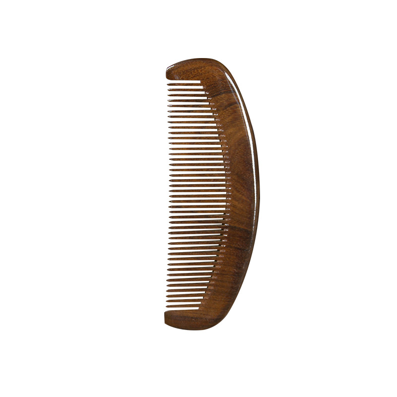 Wooden Comb Large Black Gold Sandalwood Comb Electrostatic Massage Hair Loss Anti-Wide Teeth Household Straight Hair Curly Hair Portable Comb Engraving