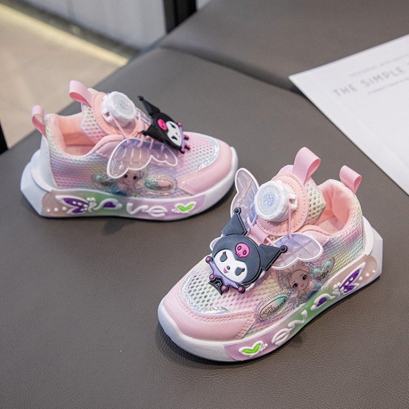 Girls Shoes 2025 Spring New Student Shoes Swivel Button Shoes Girls Casual Shoes Big Kids Running Shoes