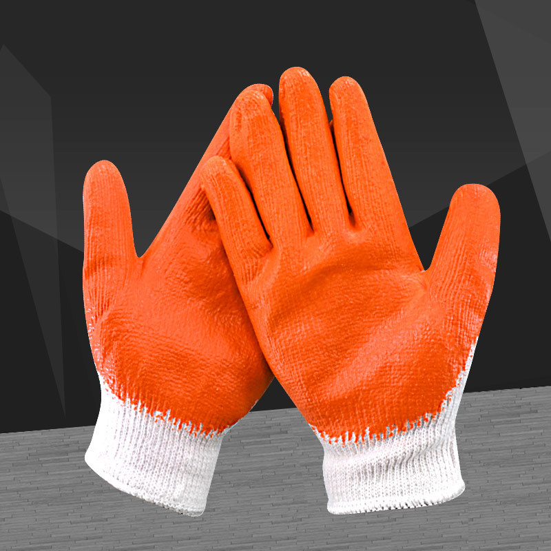 Cotton Yarn Dipping Gloves Labor Protection Yarn Hanging Glue Latex Flat Glue Anti-slip Wear-resistant Durable Work Protection