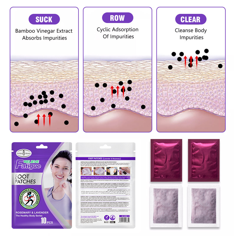 AC2052 foot patch Lavender Rosemary Foot patch cross-border export factory in stock member exclusive box 288Pcs