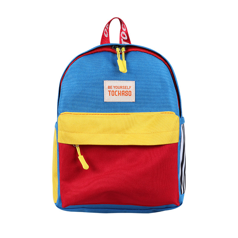 Children's Kindergarten Schoolbag Fashion Simple Spliced Color 2023 New Korean Style Cute Baby Lightweight Backpack