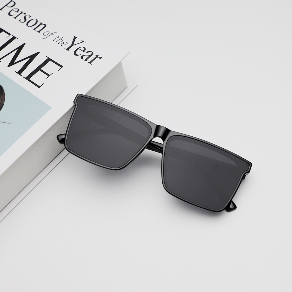 New trendy men's square polarized sunglasses gm sunglasses TikTok same UV-proof glasses square driving fashion