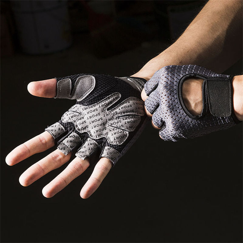 Fitness gloves half finger men and women breathable mesh gym sports yoga non-slip anti-cocoon riding sports gloves