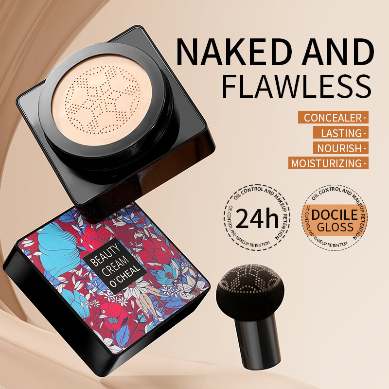 OCHEAL Cross-border Foreign Trade Naked Makeup Concealer Mushroom Head Air Cushion BB Cream Moisturizing Isolation Water Run Foundation Liquid Isolation Cream