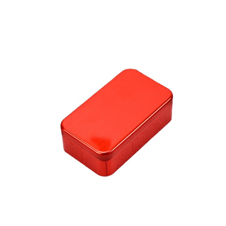 Factory tinplate tea can packaging iron box convenient small storage box brushed tea metal box poker card box