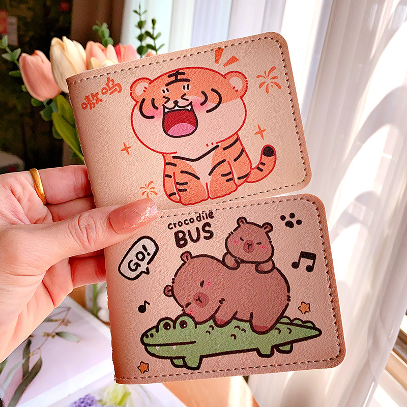 Cute driver's license piece leather case driving license case women's multi-card driving license book protective case two-in-one certificate card case