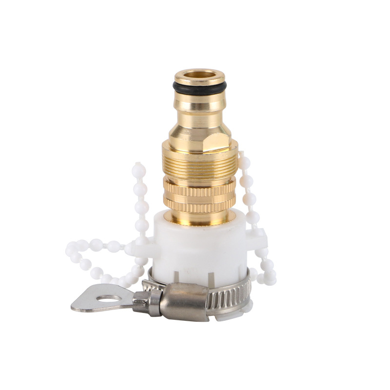 Factory supply alloy copper-plated multifunctional faucet connector pacifier connector 3-piece set 4-point conversion basin connector