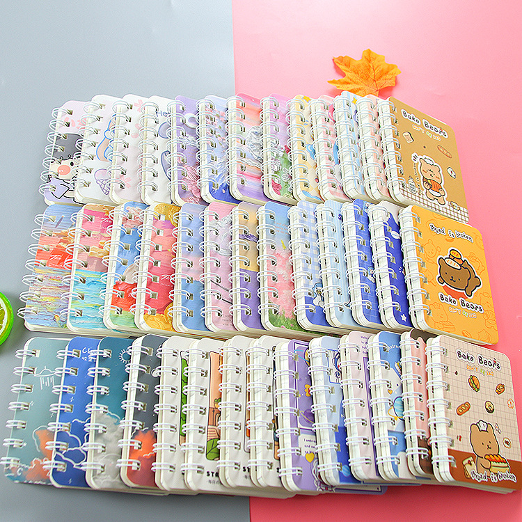 Oil painting scenery A7 coil book cute stationery student diary mini portable office notebook notebook