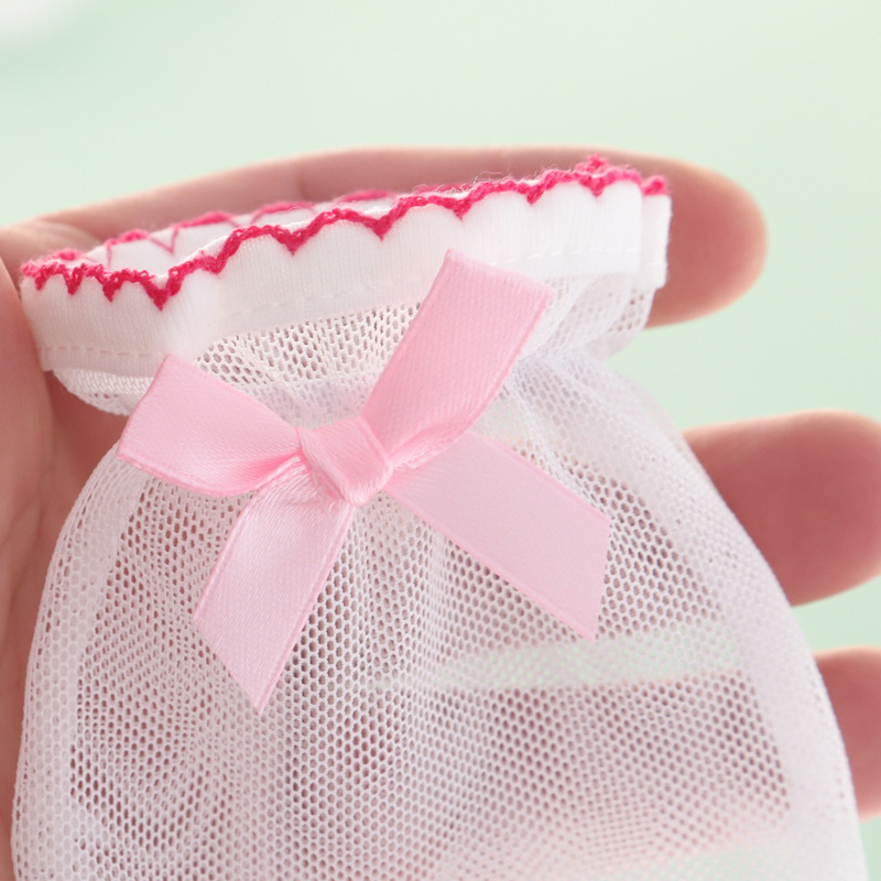 Baby anti-scratch Ice Silk gloves drawstring lace-up baby adjustable gloves newborn high elastic transparent gloves