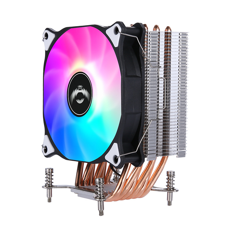 2011-pin cpu radiator 6 copper tube 12cm fan mute temperature control desktop computer x99 server air-cooled x79