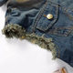Men's Korean-style slim-fit trendy men's denim vest large size foreign trade motorcycle vest vest