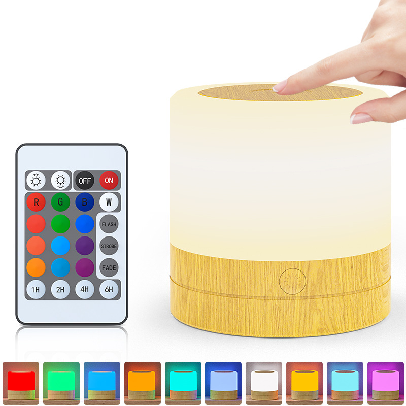 Bedside lamp usb charging remote touch color led colorful atmosphere timing Pat night light creative gift light