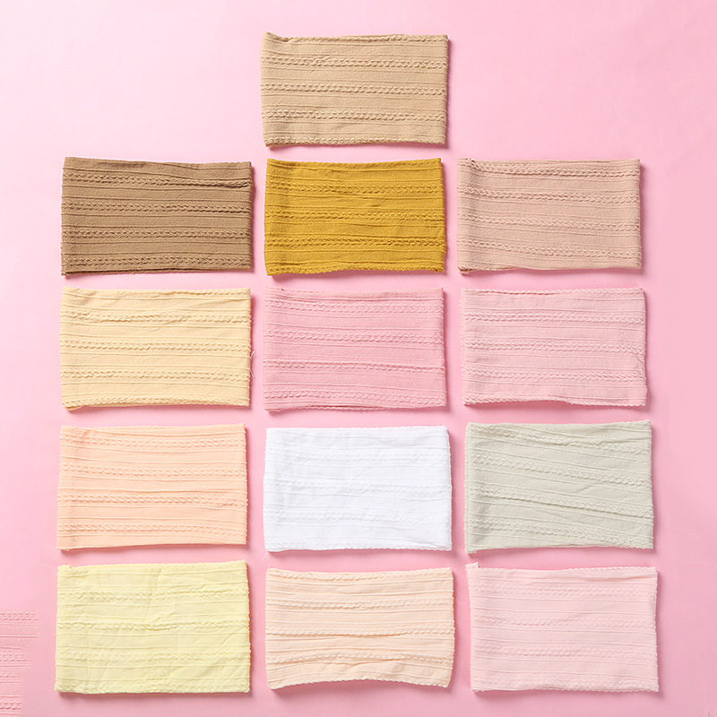 DIY jacquard nylon hair band super soft nylon baby soft wide brim hair band accessories newborn headband accessories