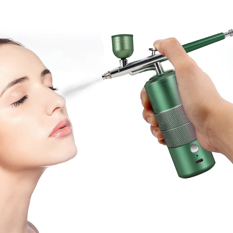Nail spray gun nail glue high pressure spray pen oxygen injector household nano mini portable spray model for tattoo