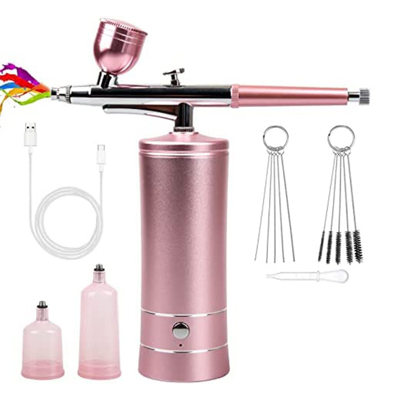 Amazon color painting nail painting spray gun air pump all-in-one machine set portable electric spray pen high pressure oxygen injector wholesale