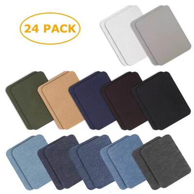 Adhesive Casual Cut Rectangular Denim Ironing Patch Knee Elbow Decoration Patch