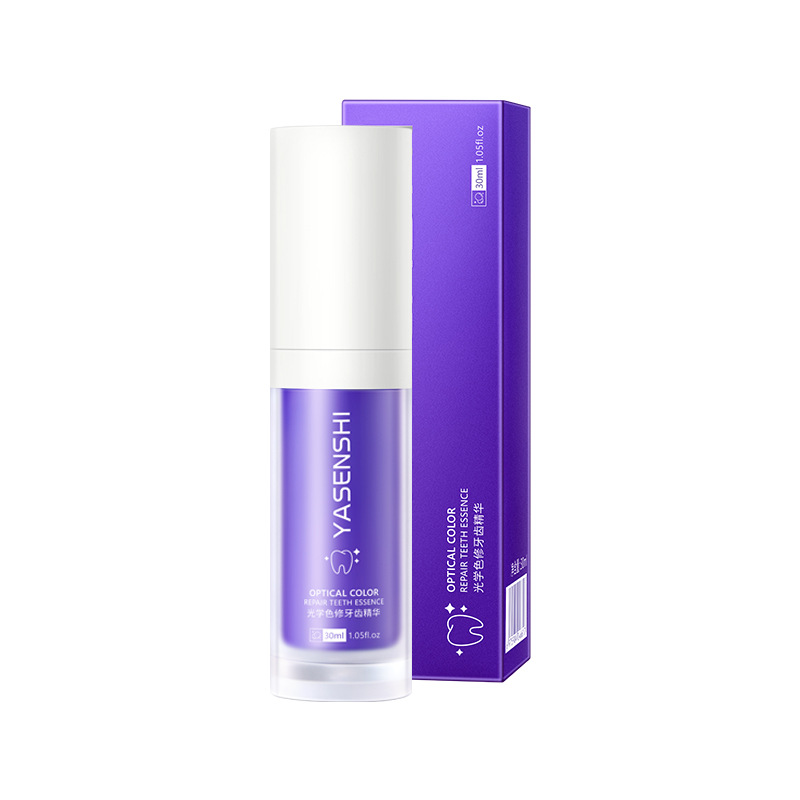 Tiktok hot tooth Senshi optical color tooth repair essence small purple bottle fresh breath yellow removing tooth stains toothpaste