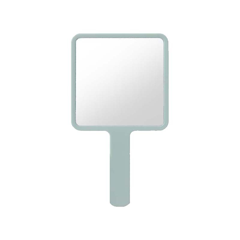 Square Handheld Mirror Handle Makeup Mirror Advertising Small Mirror Portable Beauty Mirror Printable LOGO Cream Glue Mirror New