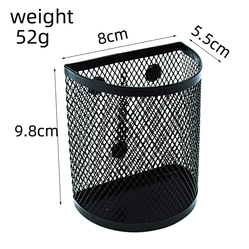 Wrought iron semicircle magnetic pen holder wholesale with magnet whiteboard pen holder storage box magnetic marker rack storage cabinet accessories