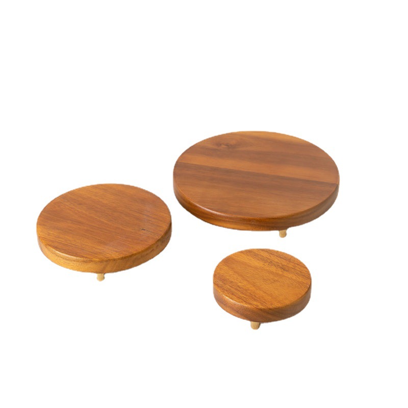 Craft Display Solid Wood Base Stone Decoration Wood Bonsai Basin Ornament Base New Chinese Style