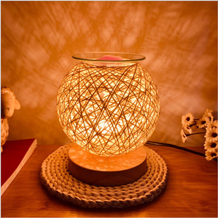 Cross-border hot e-commerce glass 3D glass cane ball aromatherapy lamp wax melting lamp tungsten bulb heating wax melting lamp
