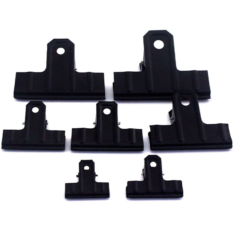 Black iron clip manufacturers wholesale metal clip 43mm53mm67mm77mm89mm110mm120mm long tail clip