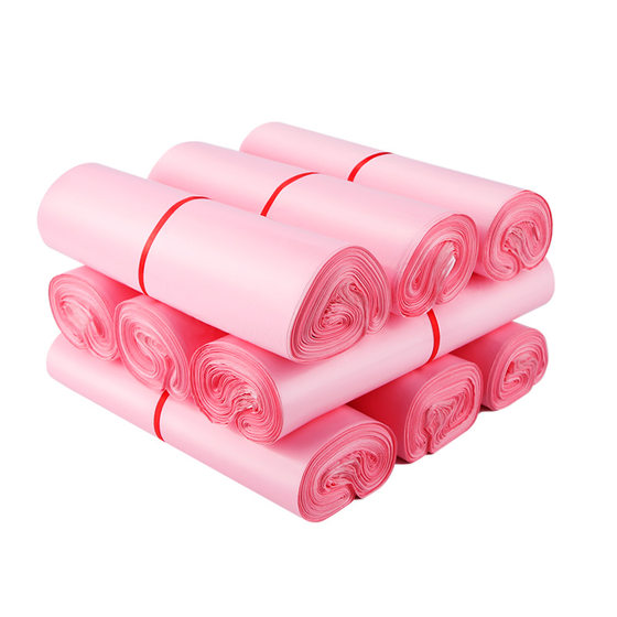 Waterproof logistics packaging bag printable logo Pink Fresh Express packing bag thickened express bag wholesale