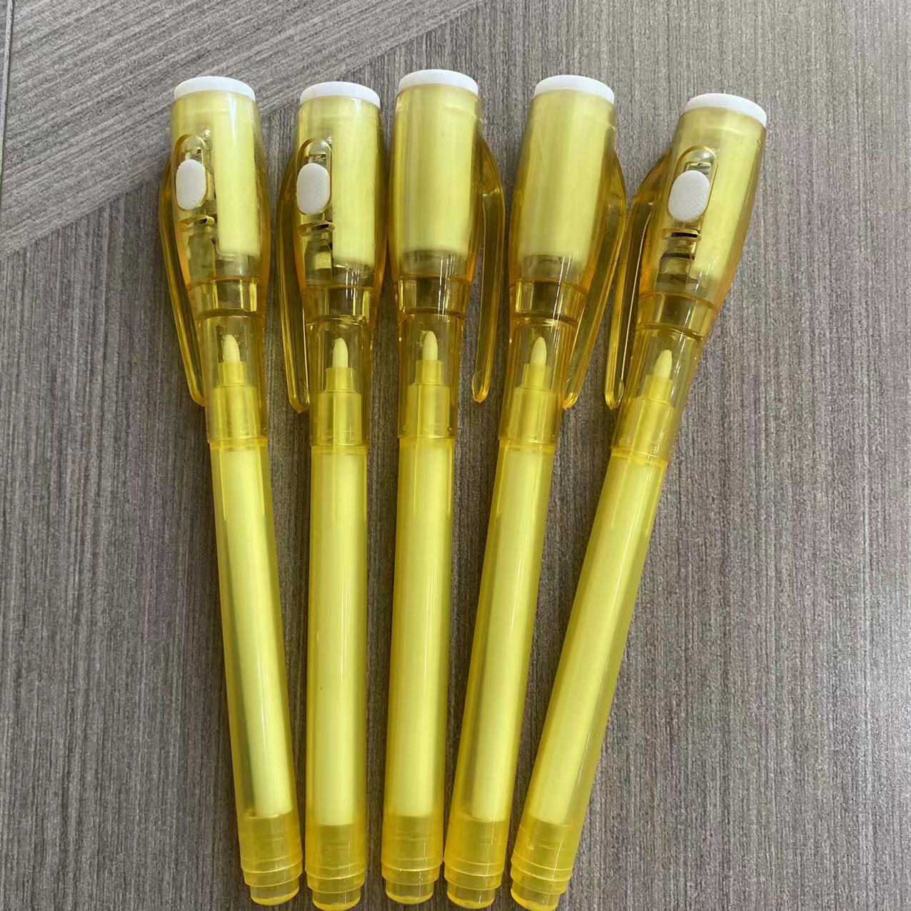 Student multi-function anti-counterfeiting word money detector pen magic pen advertising luminous LED UV invisible light luminous pen