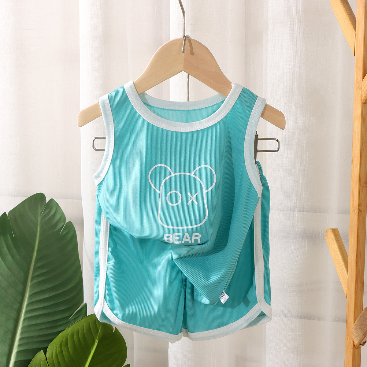 Baby Vest Set Summer Thin Children's Wear Children's Sleeveless Shorts Boys and Girls Sports Two-piece Set Baby Summer Wear