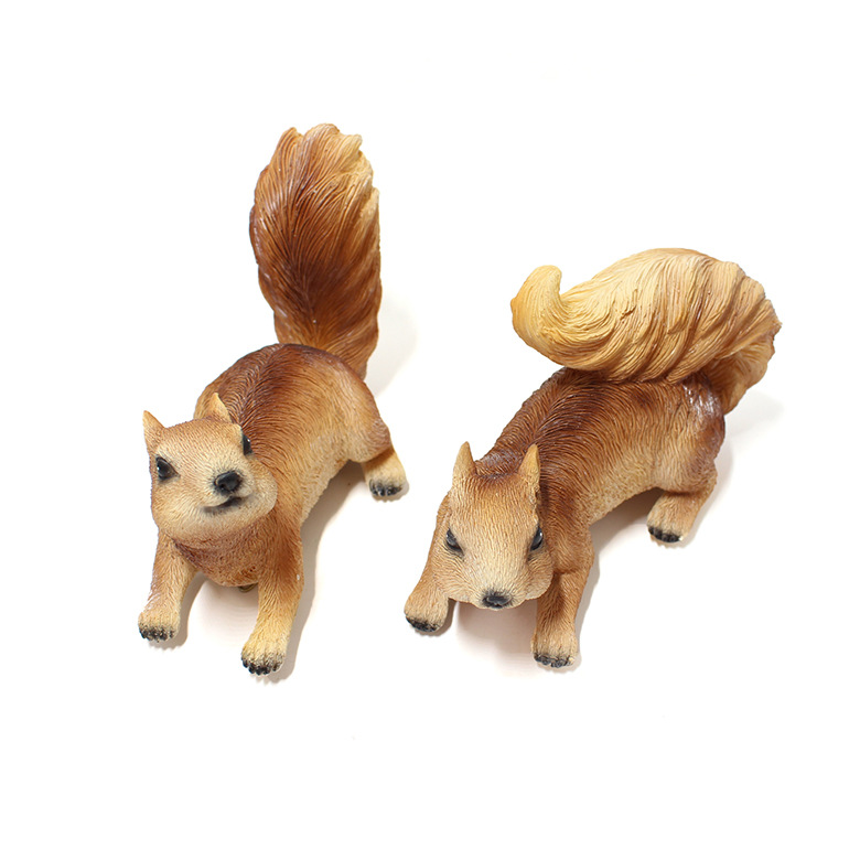 New Amazon Hot Sale Spot Simulation Squirrel Creative Resin Pendant Micro Landscape Garden Garden Decorations