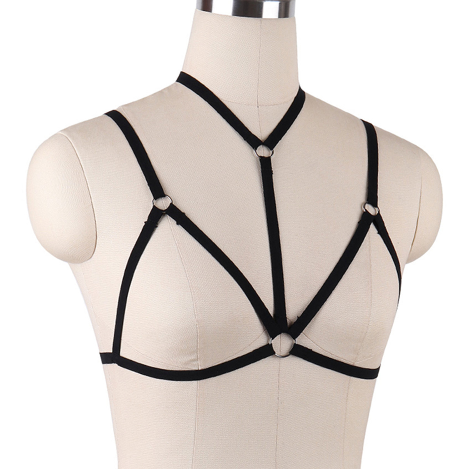 Foreign hot sale fashion strap bra sexy solid color hollow camisole bamboo sexy lingerie S0006