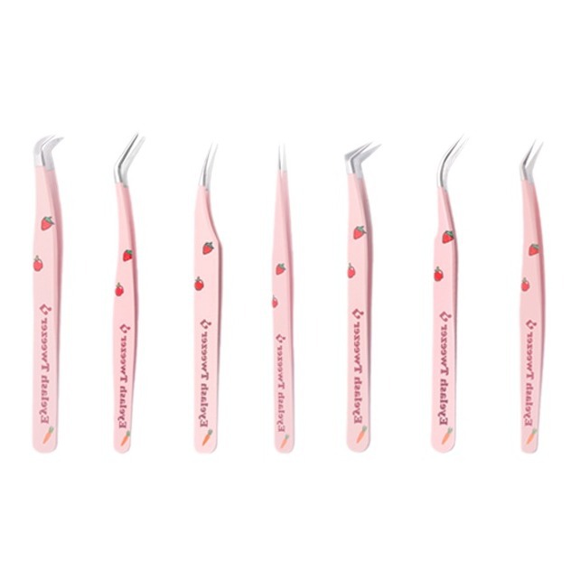 False Eyelash Tweezers suit High Precision Eyelash Specialist Grafting Gold Feather Clip Stainless Steel Eyelash Curler Eyelash Tweezers