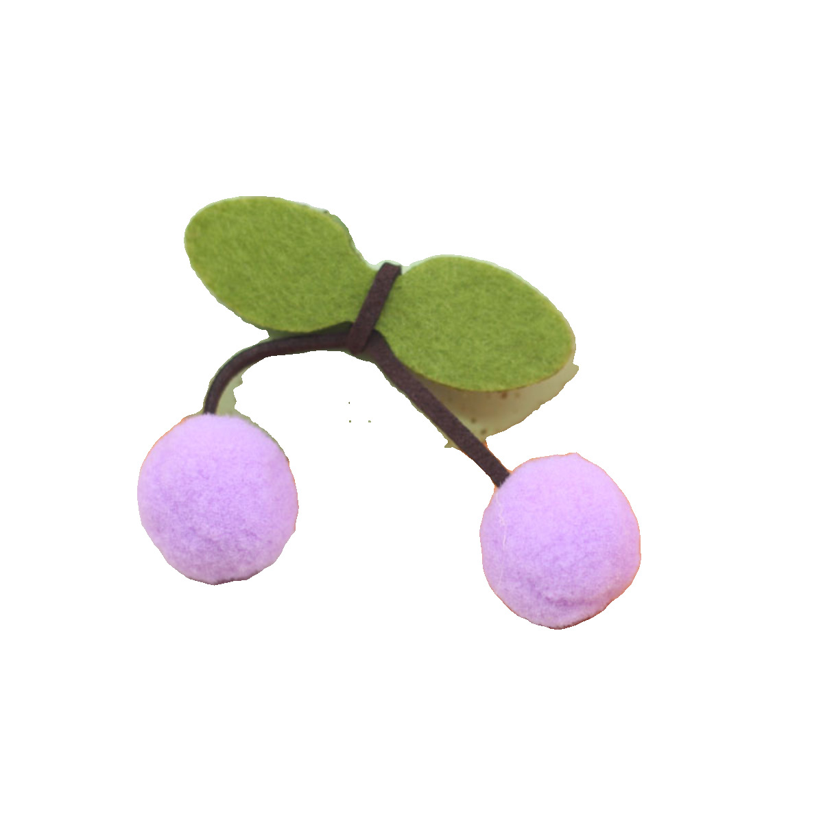 Children's fur ball cherry semi-finished handmade diy hair accessories material homemade hairpin head cartoon accessories