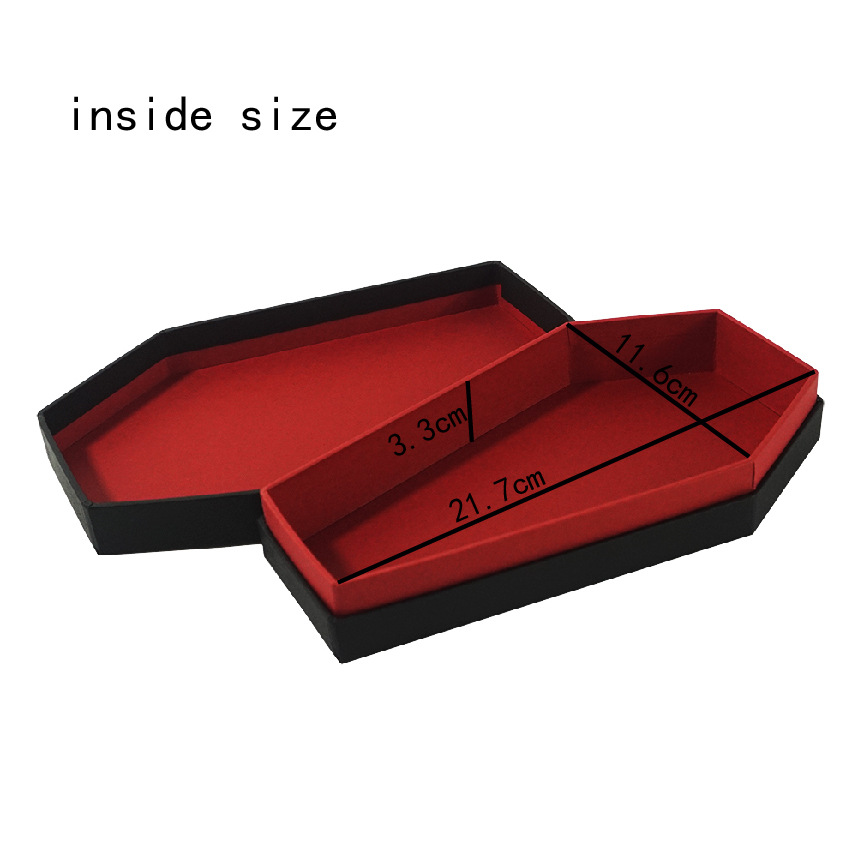 Mini Halloween Cardboard Coffin Shape High Quality Packaging Gift Shipping Snack Box with Lid Gift Box