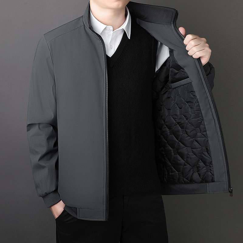 Cross-border coat men's warm dad winter cotton-padded jacket velvet padded padded coat large size men's loose cotton-padded clothes tide