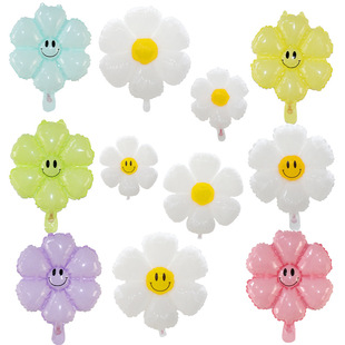 Cross-border Explosions ins Daisy Aluminum Foil Balloon Birthday Party Outdoor Photo Props Plumeria Aluminum Film Balloon