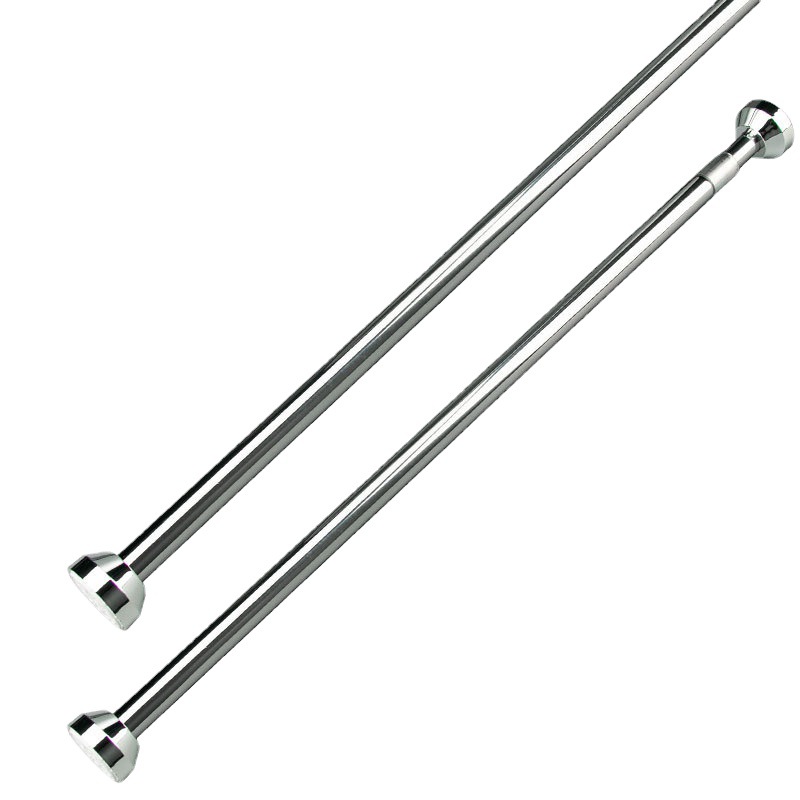 Wardrobe Retractable Clothes Rod Thickened 304 Stainless Steel Retractable Clothes Rod Punch-Free Retractable Simple Clothes Rod