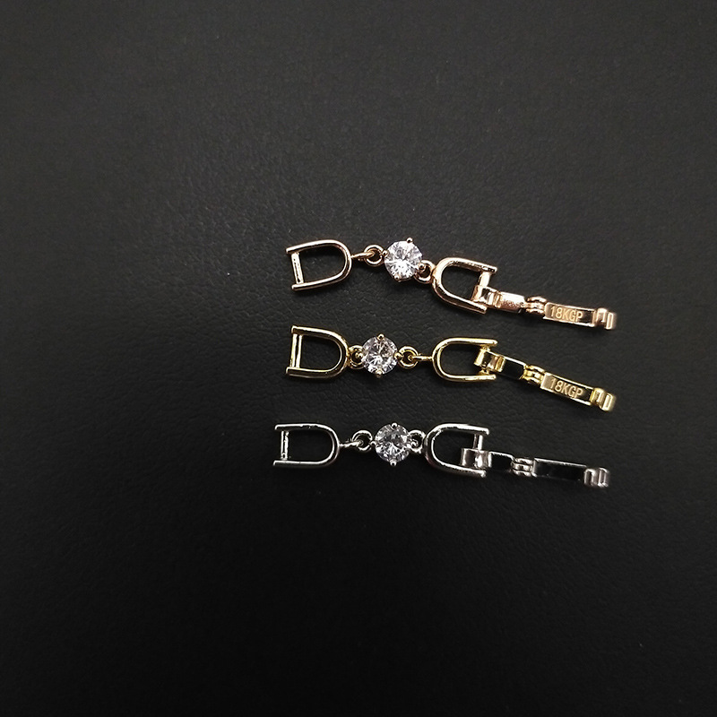 Joker bracelet necklace extended chain plated real platinum zircon 3cm lengthened first jewelry button accessories factory outlet