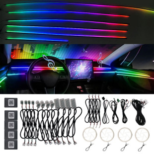18 lights 22 lights universal car Magic color headlamp blade ultra-thin threading-free invisible acrylic led headlamp