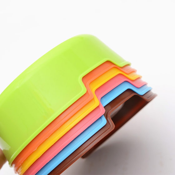 Wholesale Plastic Pet Bowl Food Bowl Dog Bowl Candy Color Cat Bowl Dog Food Bowl Single Bowl Cat and Dog Food Utensils Pet Supplies