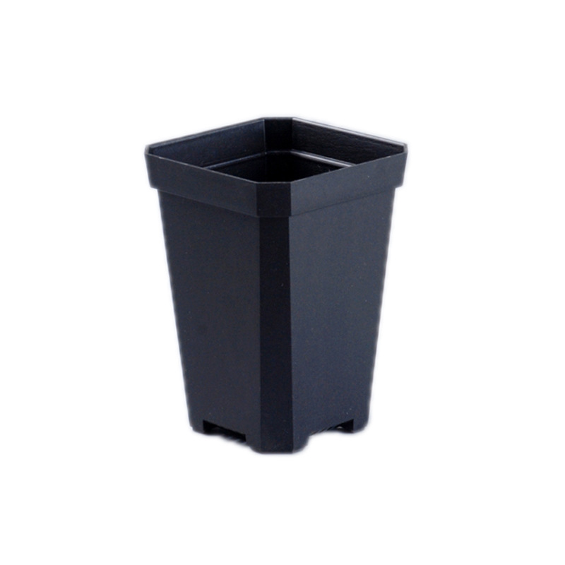 Vientiane Pot Thickening and Heightening Small Black Square Pot Cutting Deepening Seedling Seeding Cultivation Pot Frosted Plastic Flower Pot Wholesale