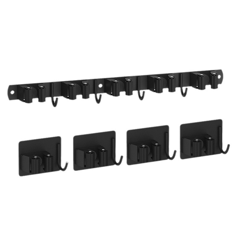 Mop Clip Mop Rack Mop Hook Hanging Bom Rack Wall Hanging Clip Stainless Steel Punch-free Storage Rack Hanging Rack
