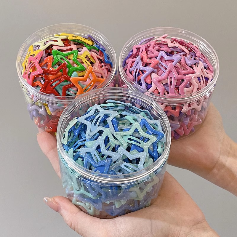 Cute Star Y2K Hairpin Women's Side Clip Bangs bb Clip Hairpin Children's Colorful Clip Side Clip Headwear_voghion.com