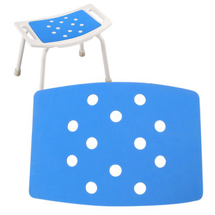 Bath Chair Shower Stool Cushion Bathroom Accessories Adhesive Non-slip Warm EVA Blue