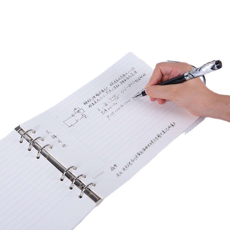 B5 horizontal 6-hole removable loose-leaf notebook pp flip notebook core replacement shell elastic band Loose-leaf recording book
